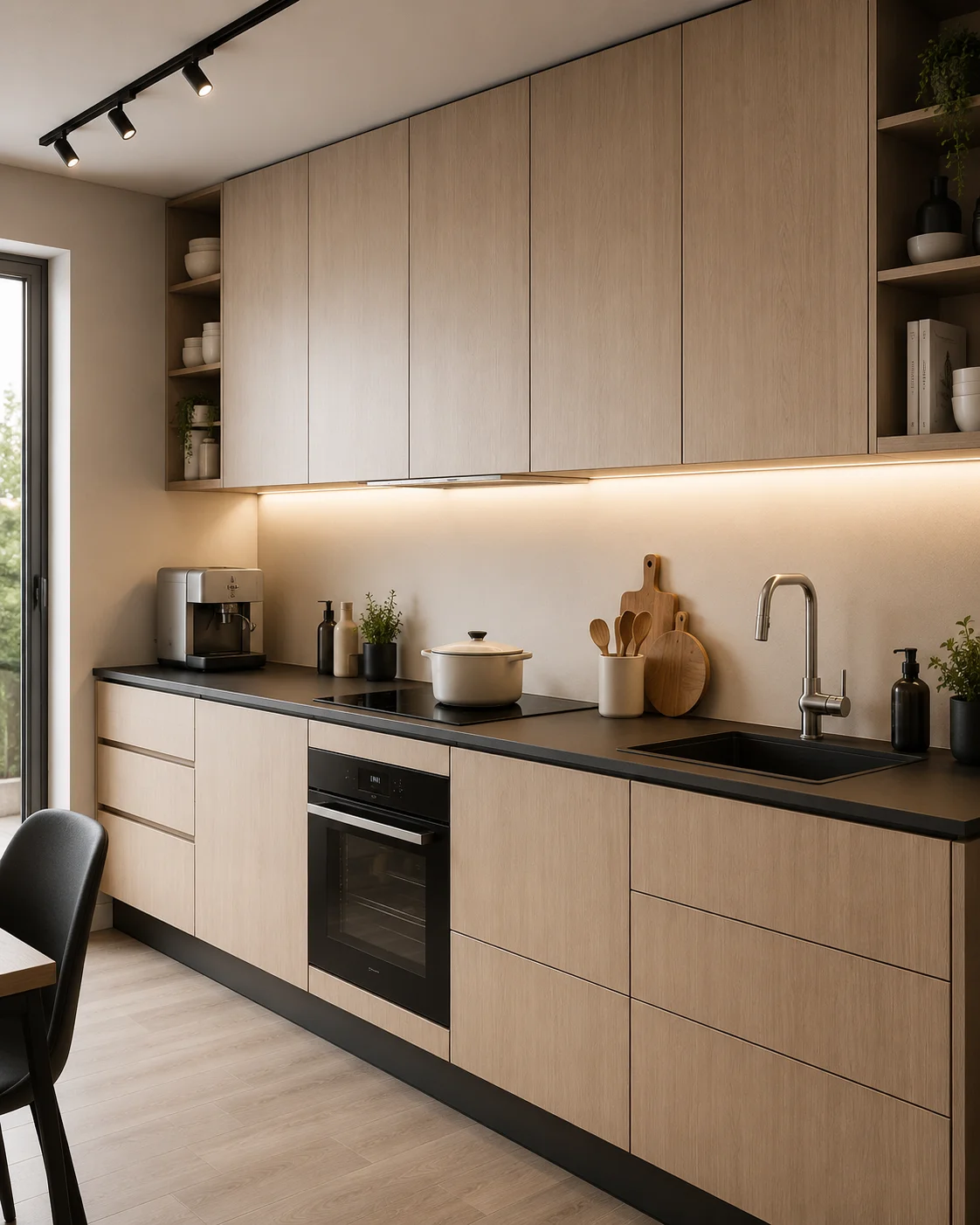 Minimalist kitchen with clean lines