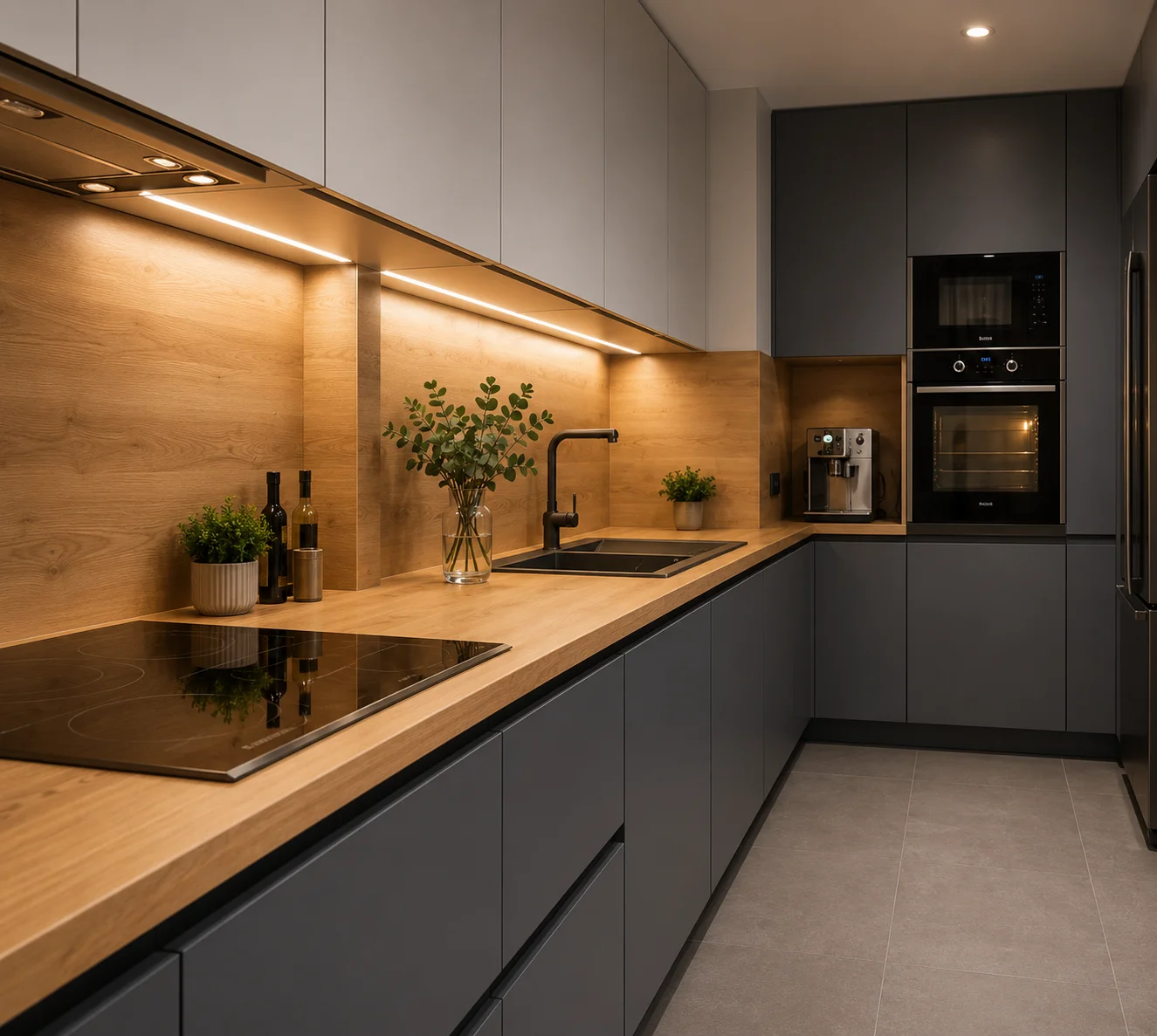 Modern kitchen with minimalist design