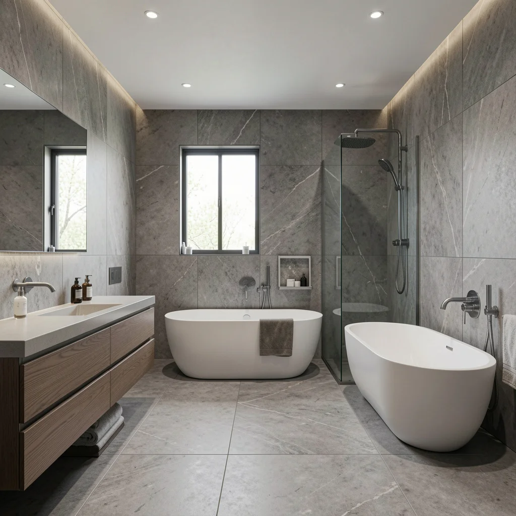 Modern washroom with clean design